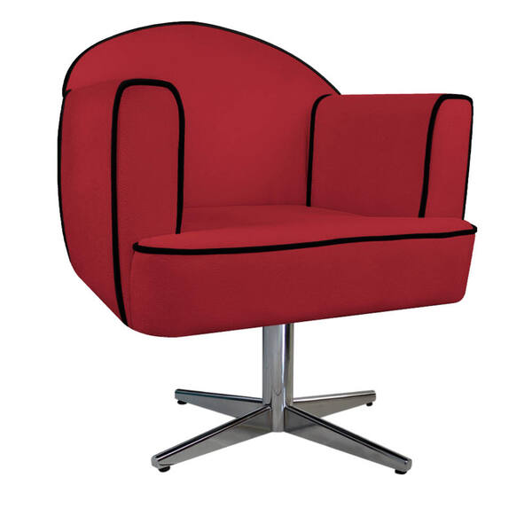 Poltrona Athena Base Giratória Metal Suede  - Doce Sonho Móve