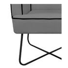 Poltrona Athena Base X Corano  - Amarena Móveis - Cinza