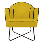 Poltrona Athena Base X Corano  - Doce Sonho Móveis - Amarelo