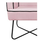 Poltrona Athena Base X Corano  - Doce Sonho Móveis - Rosa Bebê