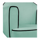 Poltrona Athena Base X Linho  - Amarena Móveis - Azul Turquesa