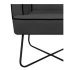 Poltrona Athena Base X Linho  - Amarena Móveis - Chumbo