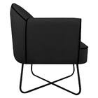 Poltrona Athena Base X Suede  - Amarena Móveis - Preto