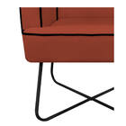 Poltrona Athena Base X Suede  - Amarena Móveis - Terracota