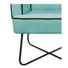 Poltrona Athena Base X Suede  - Doce Sonho Móveis - Azul Tiff