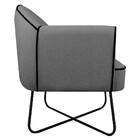 Poltrona Athena Base X Suede  - Doce Sonho Móveis - Cinza