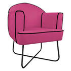 Poltrona Athena Base X Suede  - Doce Sonho Móveis - Pink