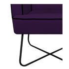 Poltrona Athena Base X Suede  - Doce Sonho Móveis - Roxo