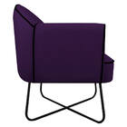 Poltrona Athena Base X Suede  - Doce Sonho Móveis - Roxo