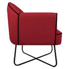 Poltrona Athena Base X Suede  - Doce Sonho Móveis - Vermelho