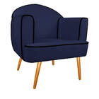 Poltrona Athena Pés Palito Corano  - Amarena Móveis - Azul Ma