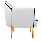 Poltrona Athena Pés Palito Corano  - Amarena Móveis - Branco
