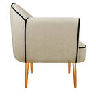 Poltrona Athena Pés Palito Linho - Amarena Móveis - Bege