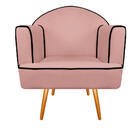 Poltrona Athena Pés Palito Linho - Amarena Móveis - Rosê