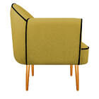 Poltrona Athena Pés Palito Suede  - Amarena Móveis - Amarelo