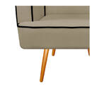 Poltrona Athena Pés Palito Suede  - Amarena Móveis - Bege