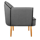 Poltrona Athena Pés Palito Suede  - Amarena Móveis - Cinza