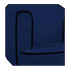 Poltrona Athena Pés Palito Suede  - Doce Sonho Móveis - Azul