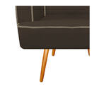 Poltrona Athena Pés Palito Suede  - Doce Sonho Móveis - Marrom