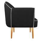 Poltrona Athena Pés Palito Suede  - Doce Sonho Móveis - Preto