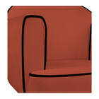 Poltrona Athena Pés Palito Suede  - Doce Sonho Móveis - Terra