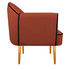 Poltrona Athena Pés Palito Suede  - Doce Sonho Móveis - Terra