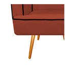 Poltrona Athena Pés Palito Suede  - Doce Sonho Móveis - Terra