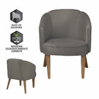 Poltrona Atina Fixa 62 Veludo Paris Pés De Madeira Talento Mó