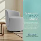 Poltrona Aura Decorativa Orgânica Bouclé Premium de Luxo para
