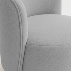 Poltrona Aura Decorativa Orgânica Bouclé Premium de Luxo para