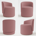 Poltrona Aura Decorativa Orgânica Bouclé Premium De Luxo Para