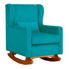 Poltrona Aurora Pés Balanço Luxo Suede Cores - Ds Estofados -