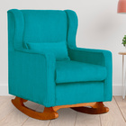 Poltrona Aurora Pés Balanço Luxo Suede Cores - Ds Estofados -