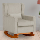 Poltrona Aurora Pés Balanço Luxo Suede Cores - Ds Estofados -