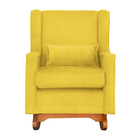 Poltrona Aurora Pés Balanço Luxo Suede Cores - Ds Estofados -