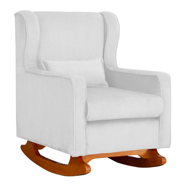 Poltrona Aurora Pés Balanço Luxo Suede Cores - Ds Estofados -