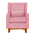 Poltrona Aurora Pés Balanço Luxo Suede Cores - Ds Estofados -