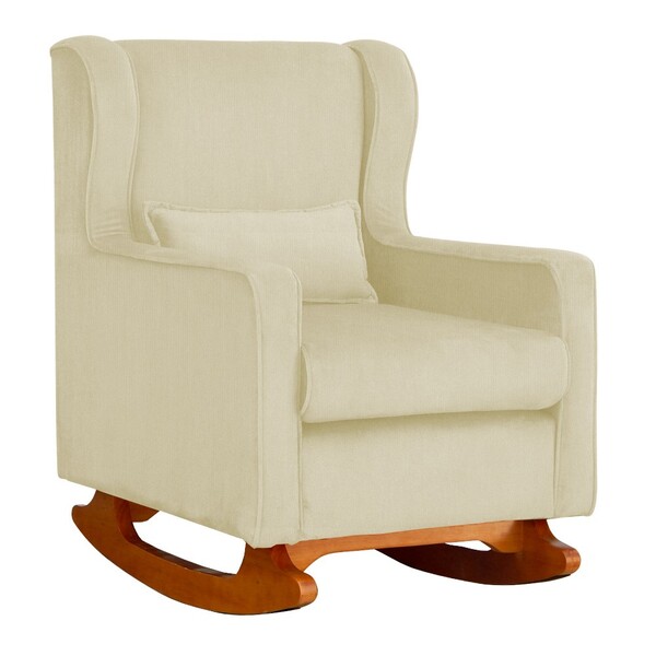 Poltrona Aurora Pés Balanço Luxo Suede Cores - Ds Estofados -