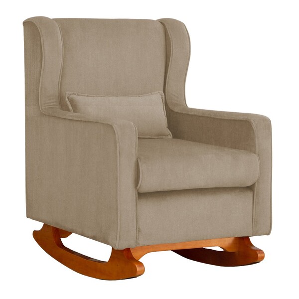 Poltrona Aurora Pés Balanço Luxo Suede Cores - Ds Estofados -