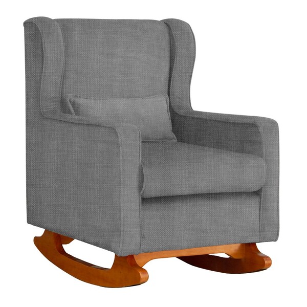 Poltrona Aurora Pés Em Balanço Linho Cores - Ds Estofados - C