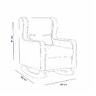 Poltrona Aurora Pés Em Balanço Linho Cores - Ds Estofados - C