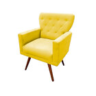 Poltrona Aurora Suede Amarelo