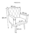 Poltrona Aurora Suede Preto