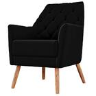 Poltrona Austin Couro Preto Fosco