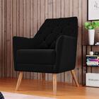 Poltrona Austin Couro Preto Fosco