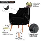 Poltrona Austin Couro Preto Fosco