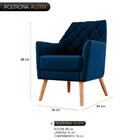 Poltrona Austin Veludo Azul