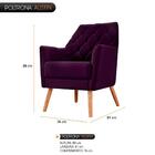 Poltrona Austin Veludo Roxo