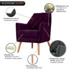 Poltrona Austin Veludo Roxo