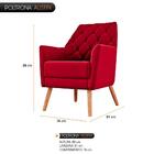 Poltrona Austin Veludo Vermelho
